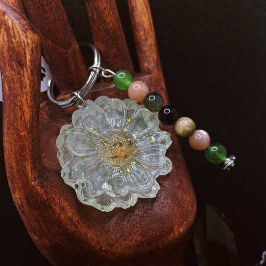 Beaded Daisy Keychain