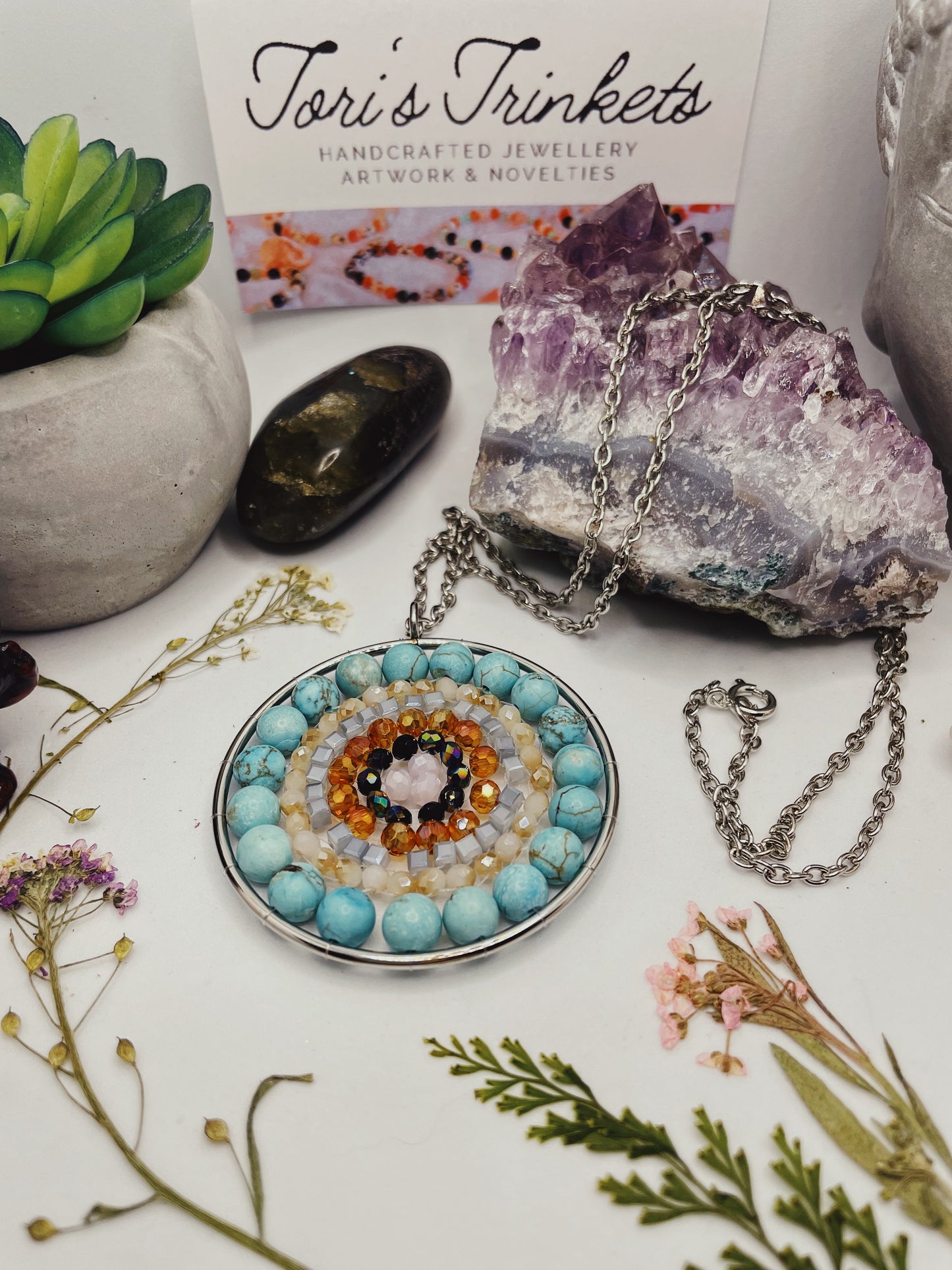 Beaded Mandala Necklaces