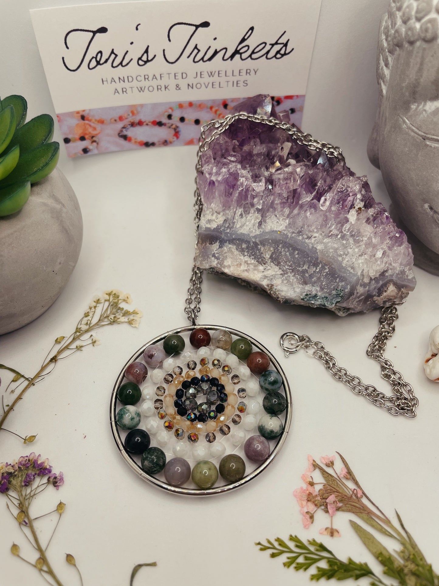 Beaded Mandala Necklaces